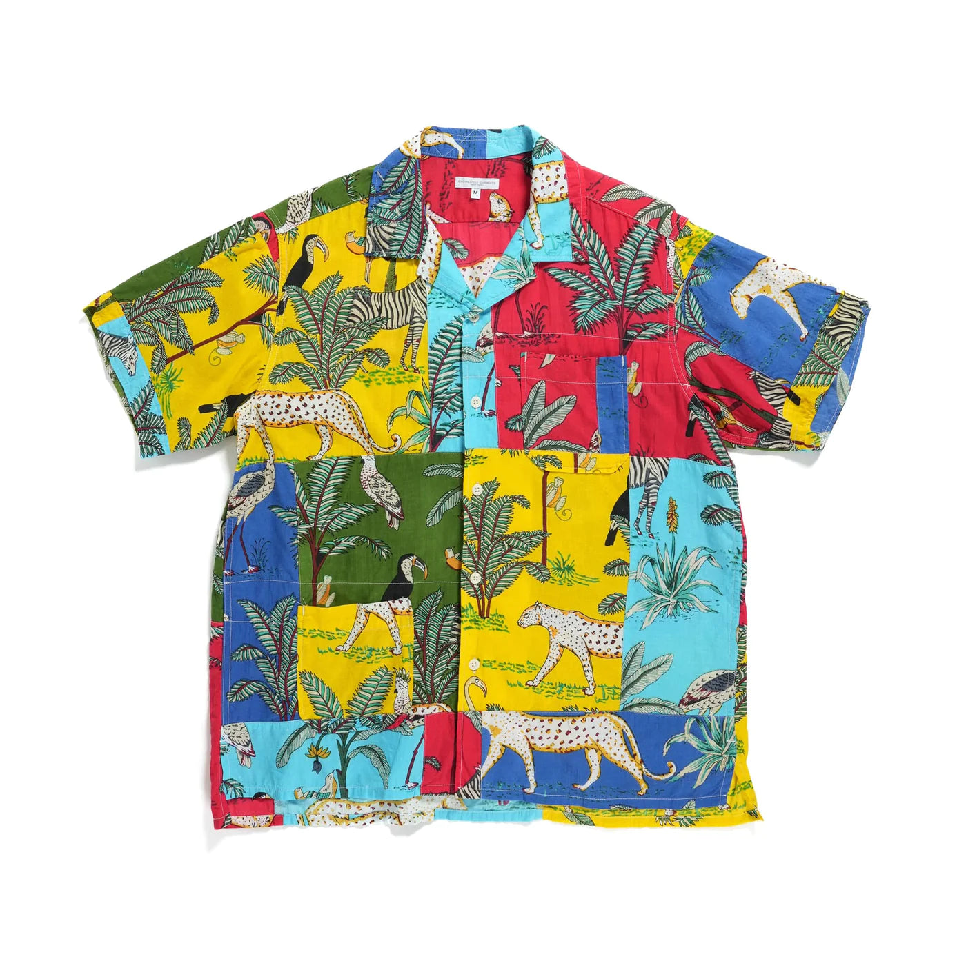 Engineered Garments Patchwork Animal Print Camp Shirt