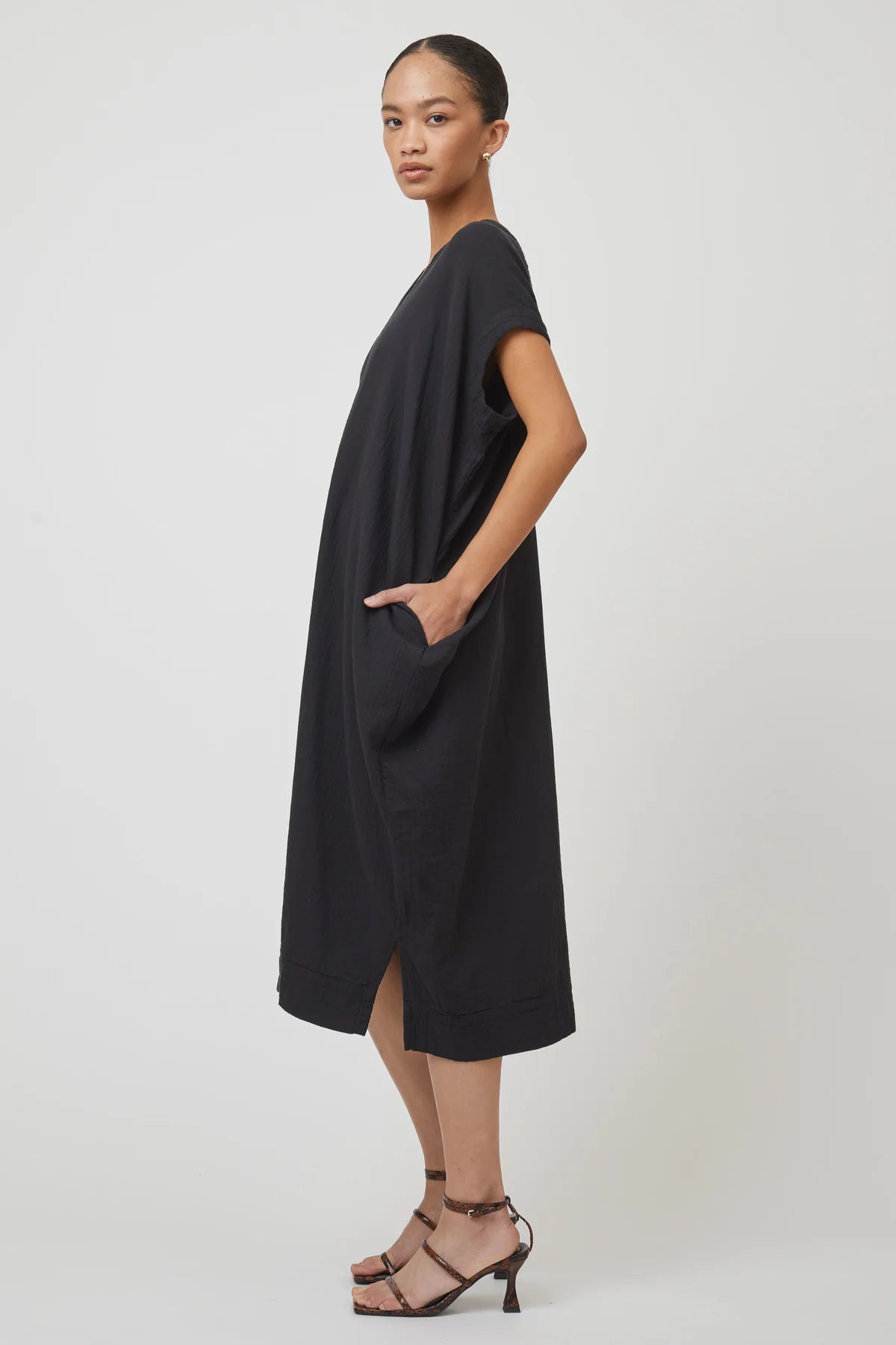 Atelier Delphine Crescent Long Dress in black