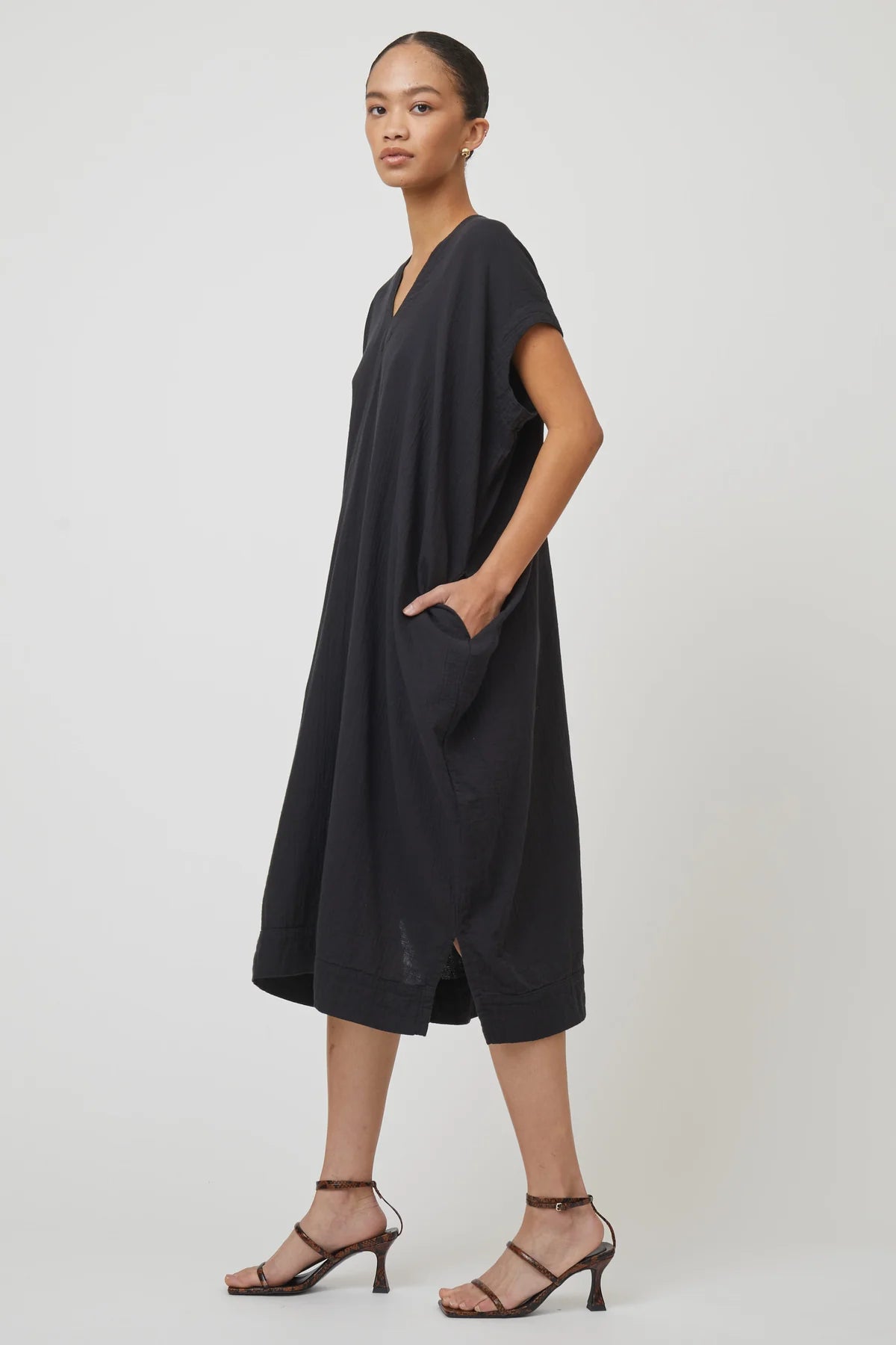 Atelier Delphine Crescent Long Dress in black