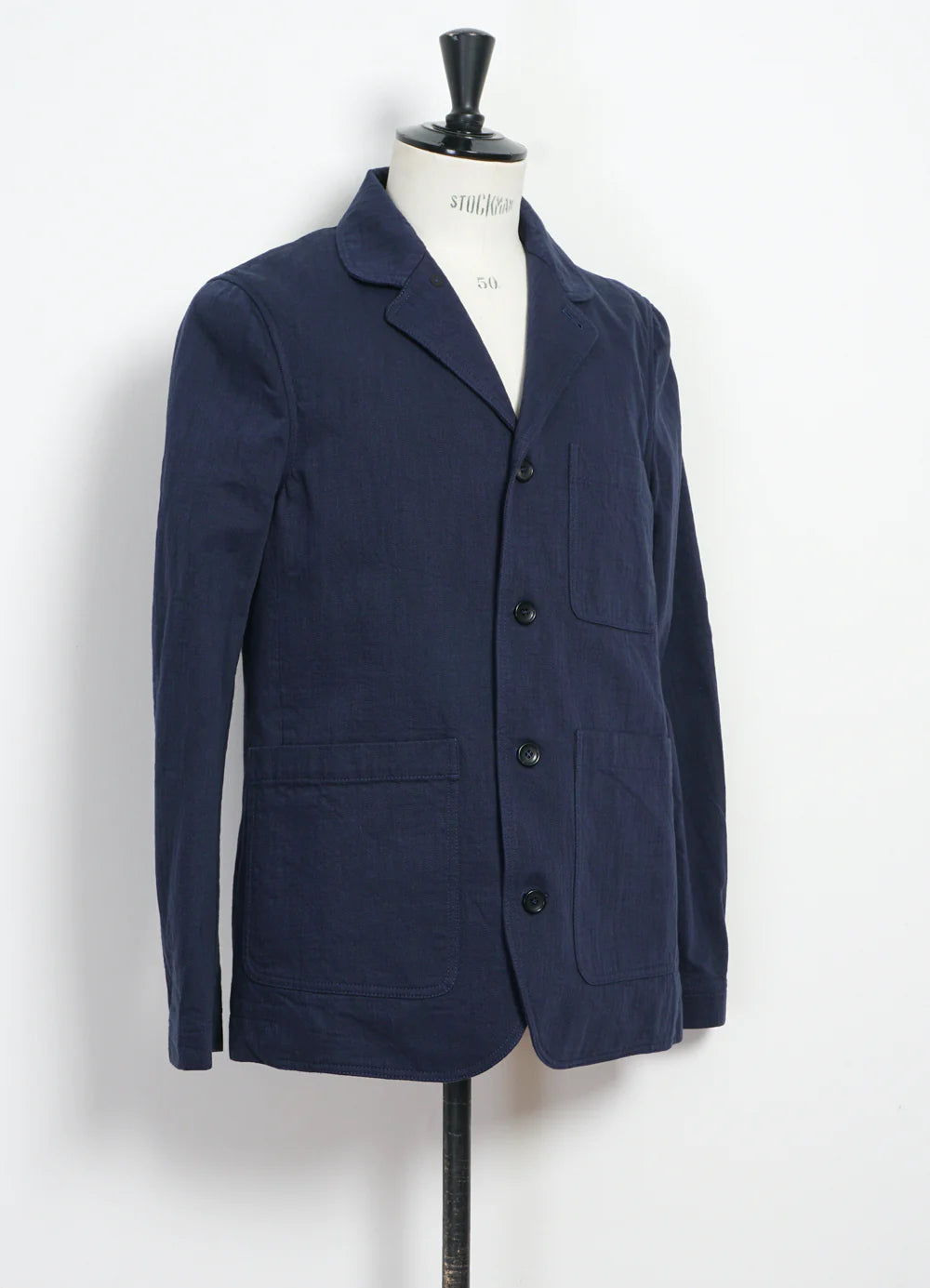 Hansen Garments Josef Workwear Jacket in navy slub