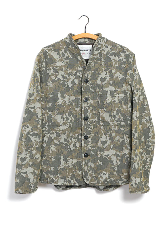 Hansen Garments Erling Jacquard Work Jacket in sycamore camo