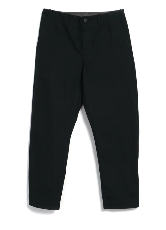 Hansen Garments Trygve Wide Cut Cropped TrouserHansen Garments Trygve Wide Cut Cropped Trouser in black canvas