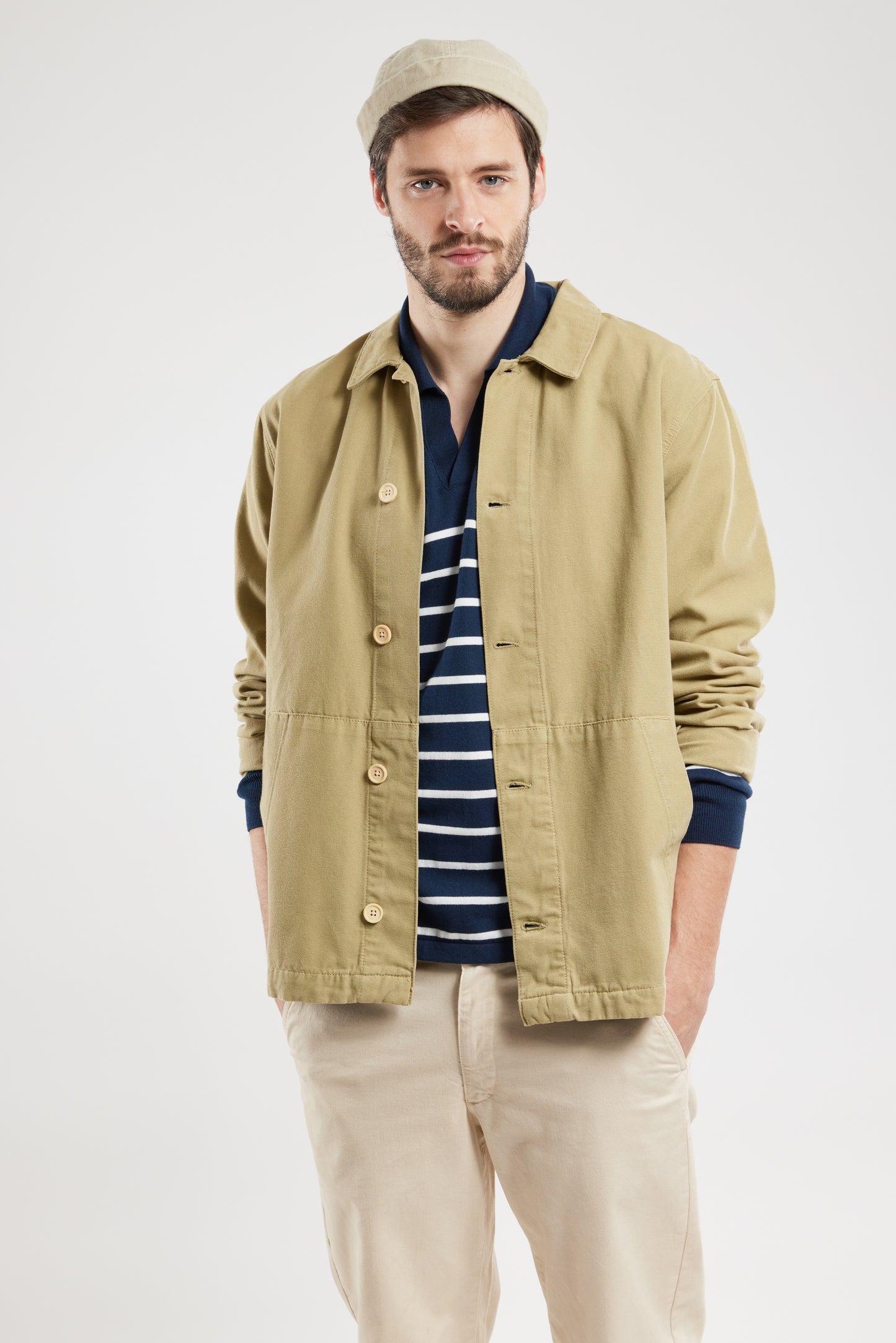 Armor Lux Fisherman's Jacket Heritage in Pale Olive