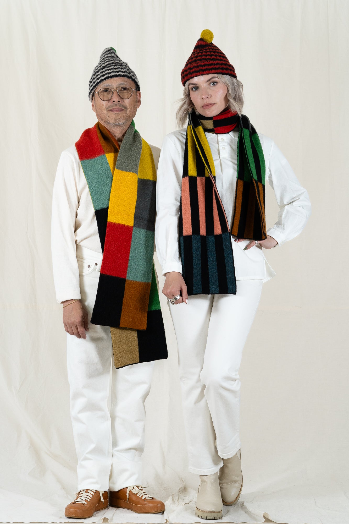 Jo Gordon Brushed Multicolor Rectangle Scarf