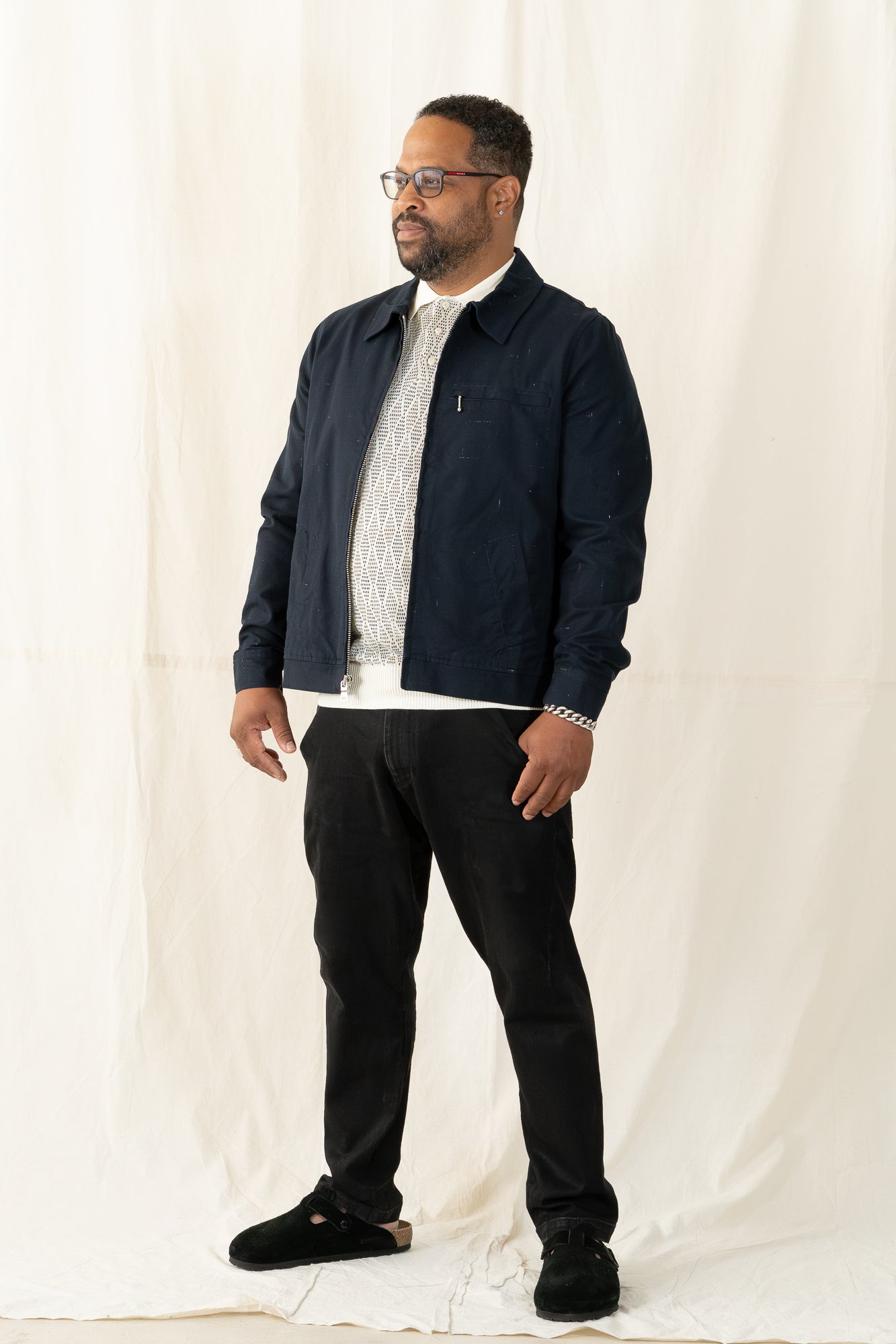 Monadic Navy Chip Station Jacket