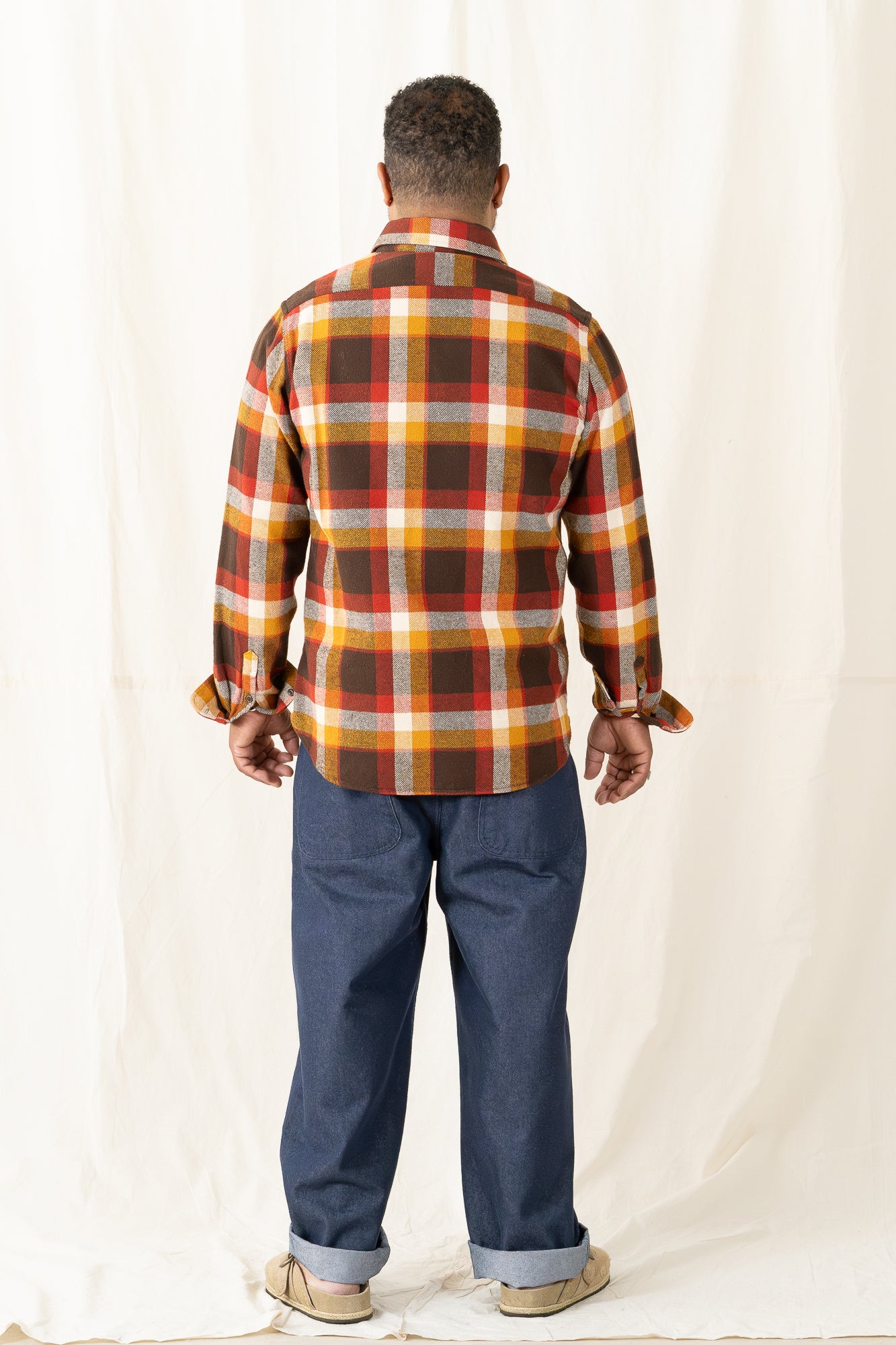 Schott Plaid Cotton Flannel Shirt