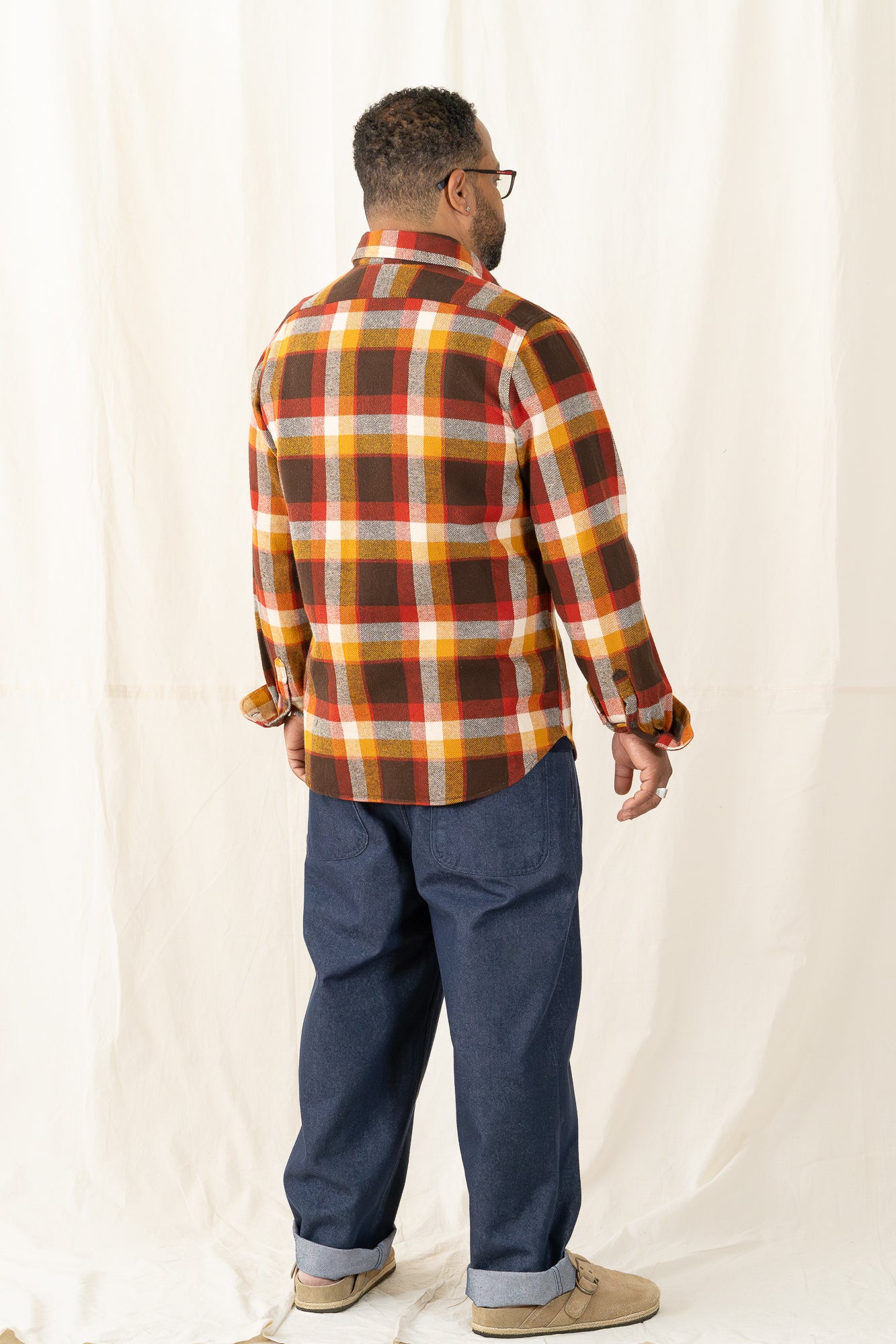 Schott Plaid Cotton Flannel Shirt