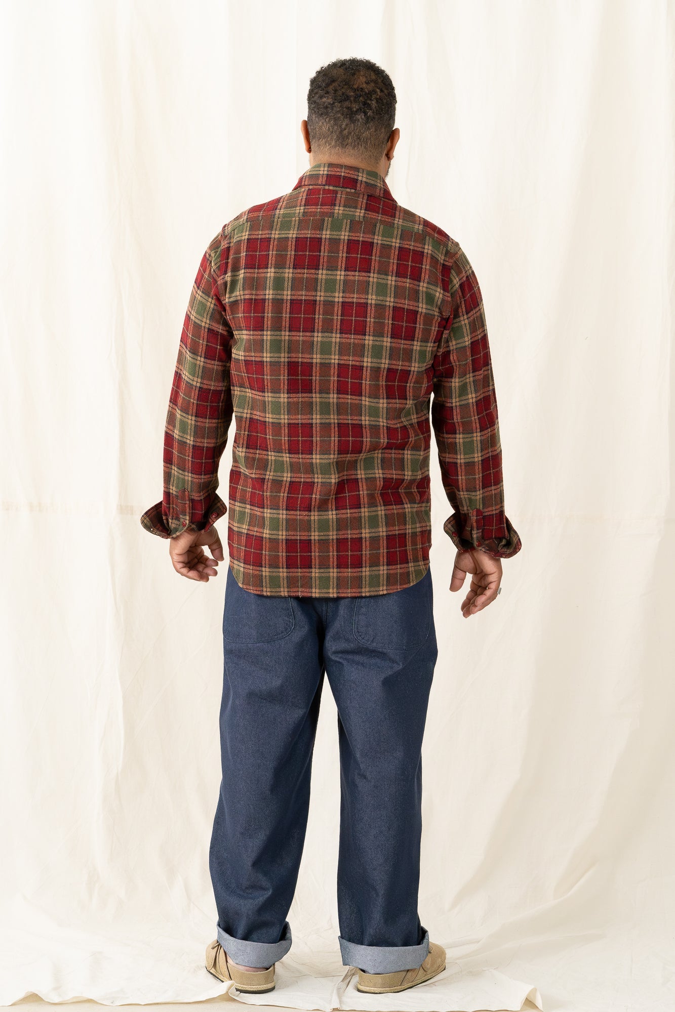 Schott Plaid Cotton Flannel Shirt