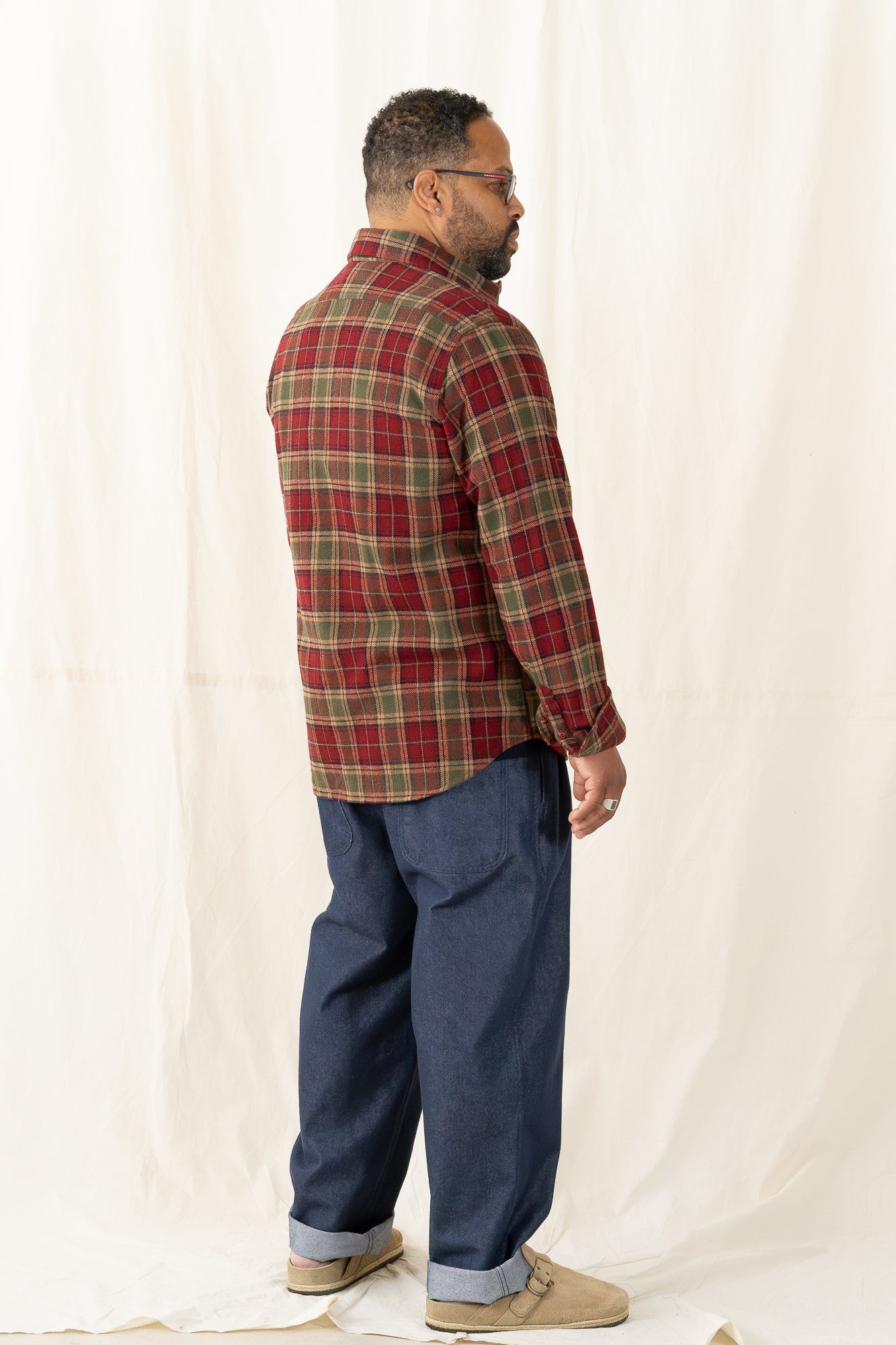 Schott Plaid Cotton Flannel Shirt