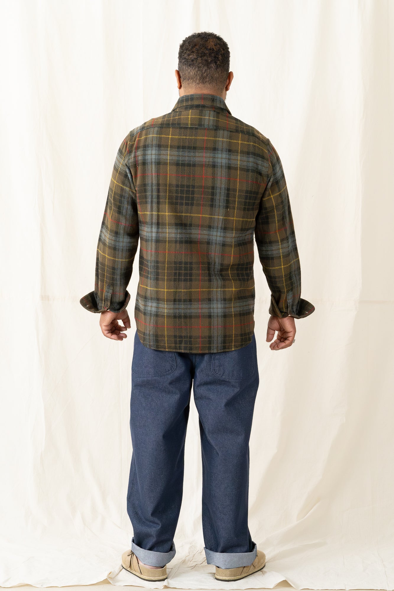 Schott Plaid Cotton Flannel Shirt