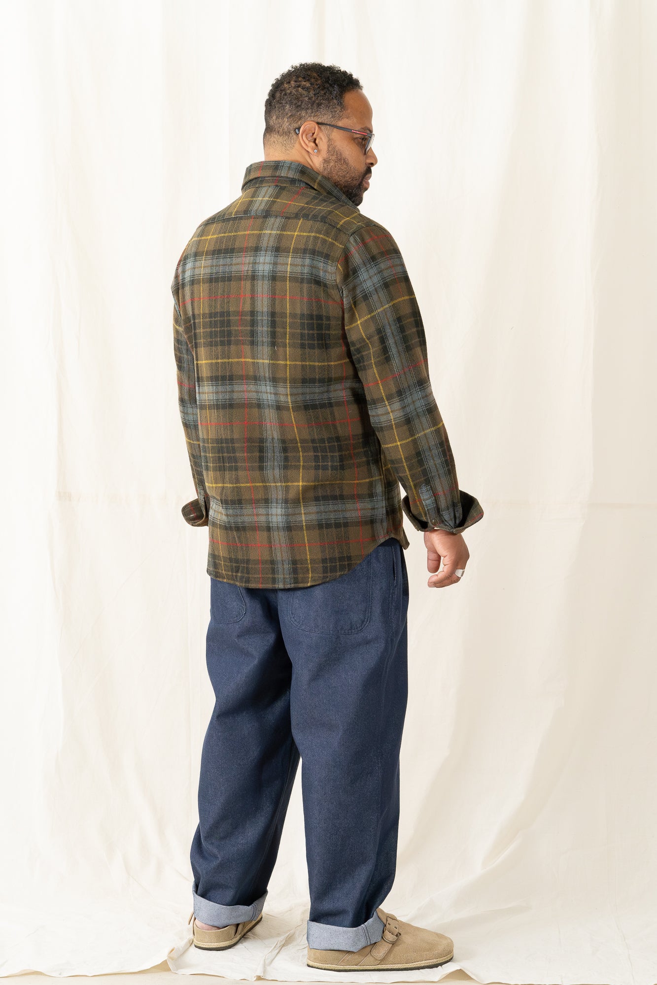 Schott Plaid Cotton Flannel Shirt