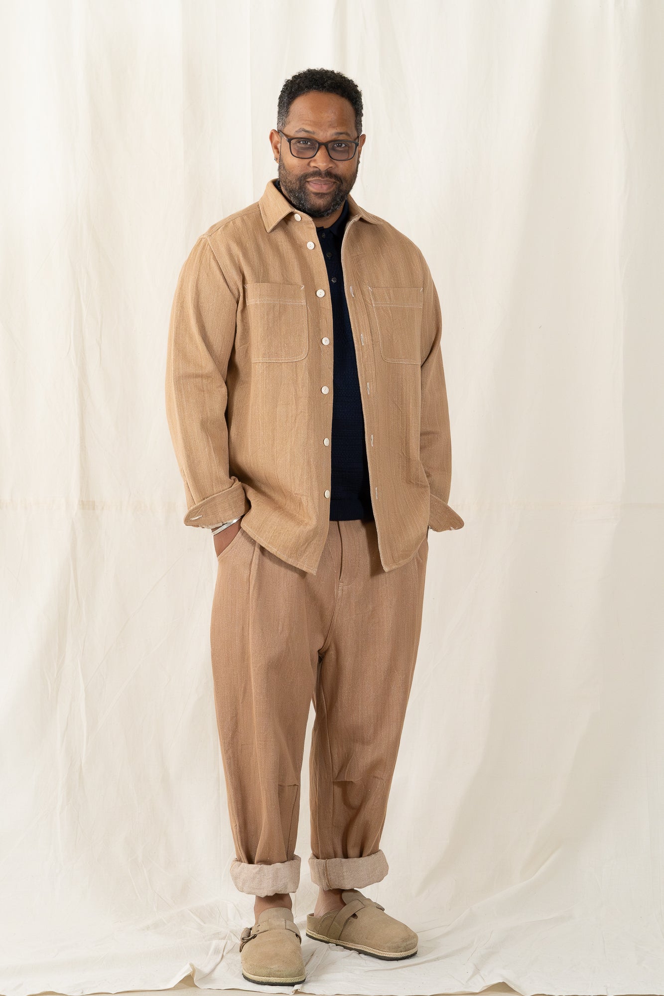 INDI + ASH Ames Workshirt Cutch Brown