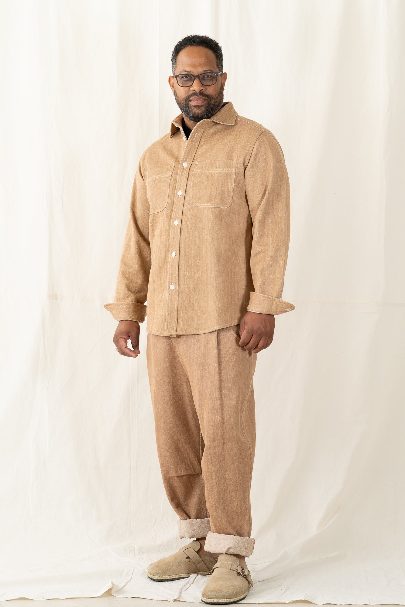 INDI + ASH Ames Workshirt Cutch Brown