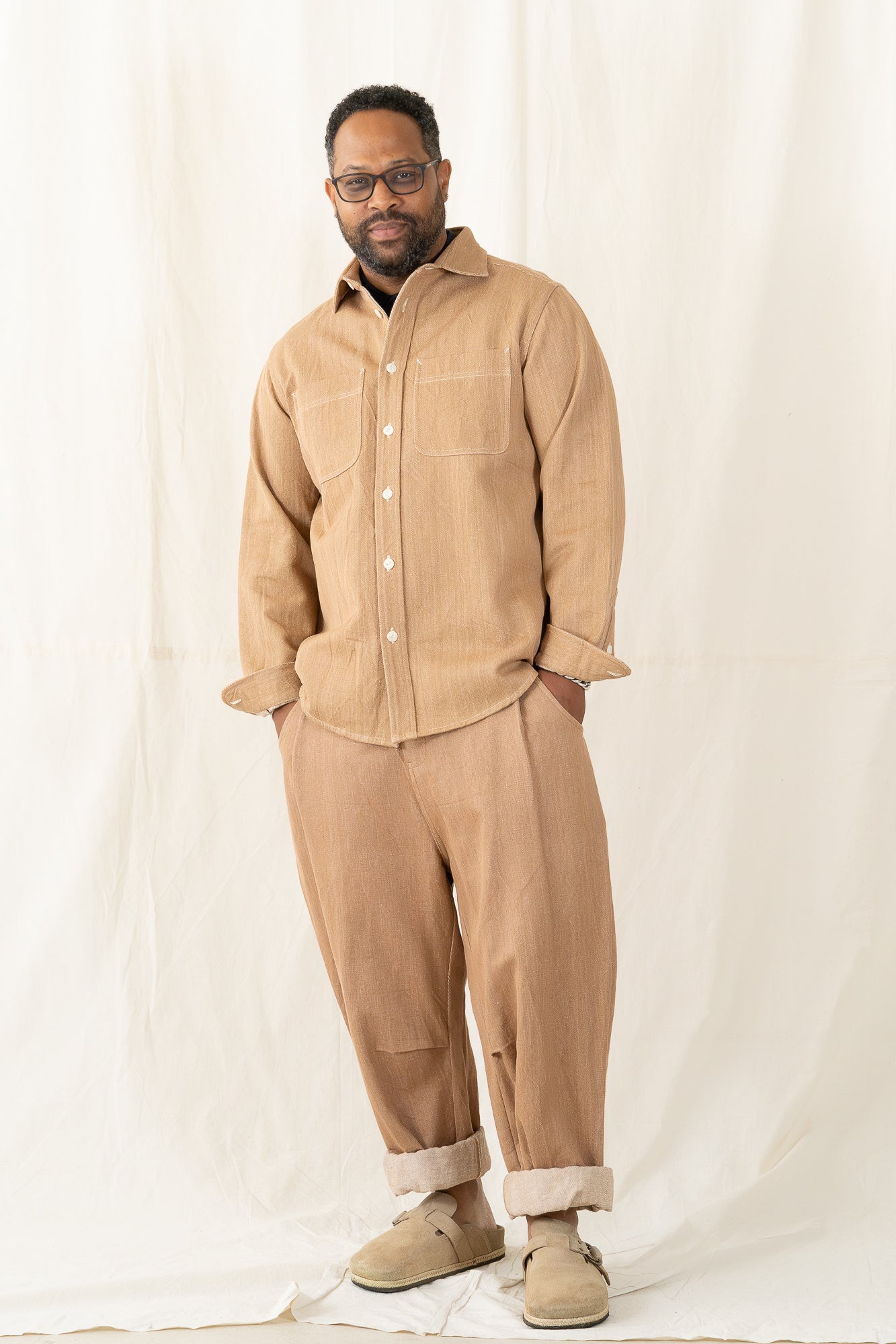 INDI + ASH Ames Workshirt Cutch Brown