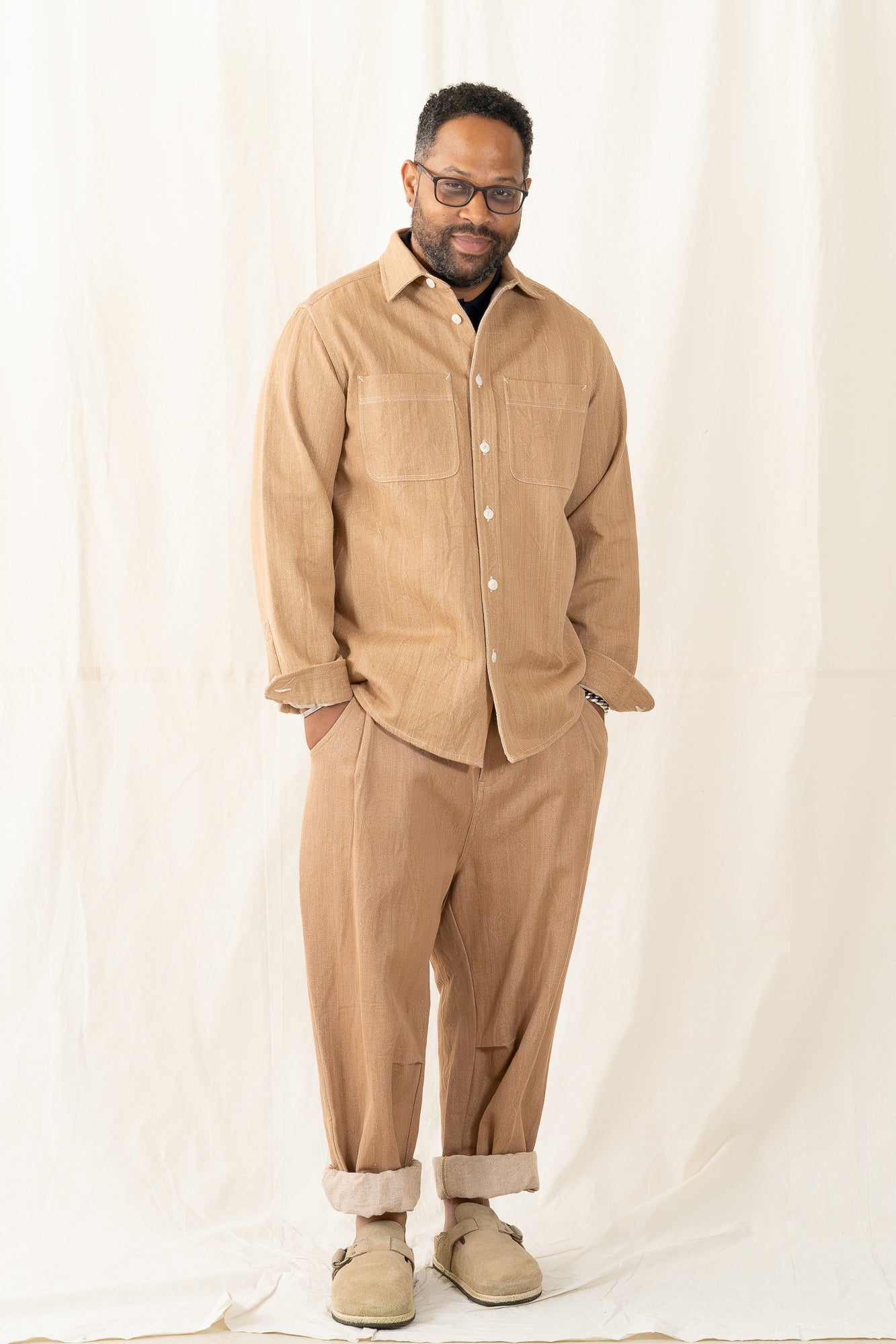 INDI + ASH Ames Workshirt Cutch Brown