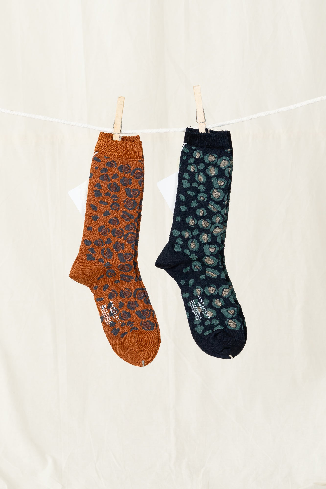 Antipast Leopard Women's Socks - Navy