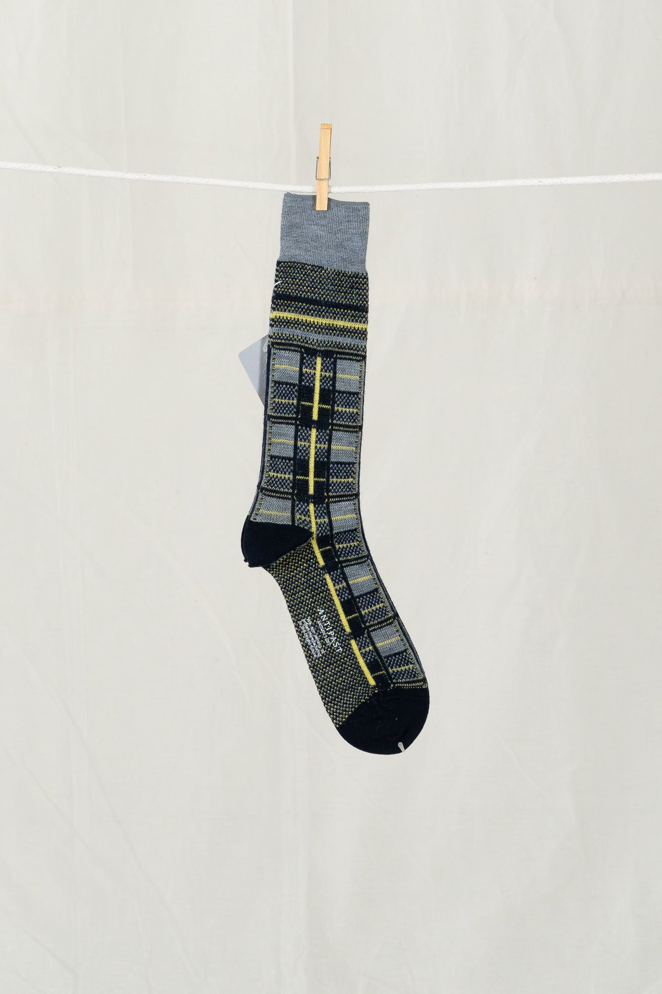 Antipast Tartan Check Men's Socks - Mix Grey