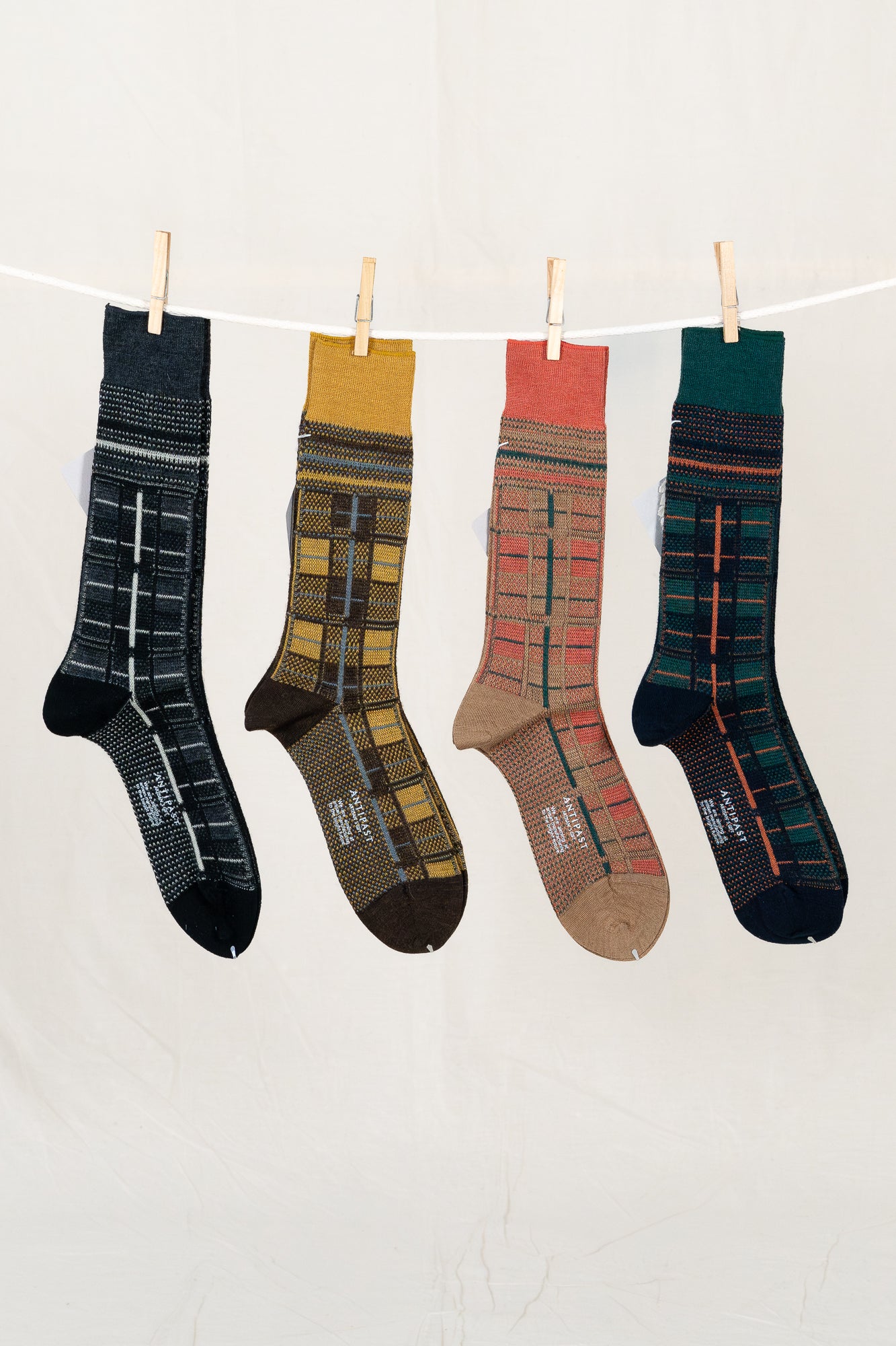 Antipast Tartan Check Sock - Beige