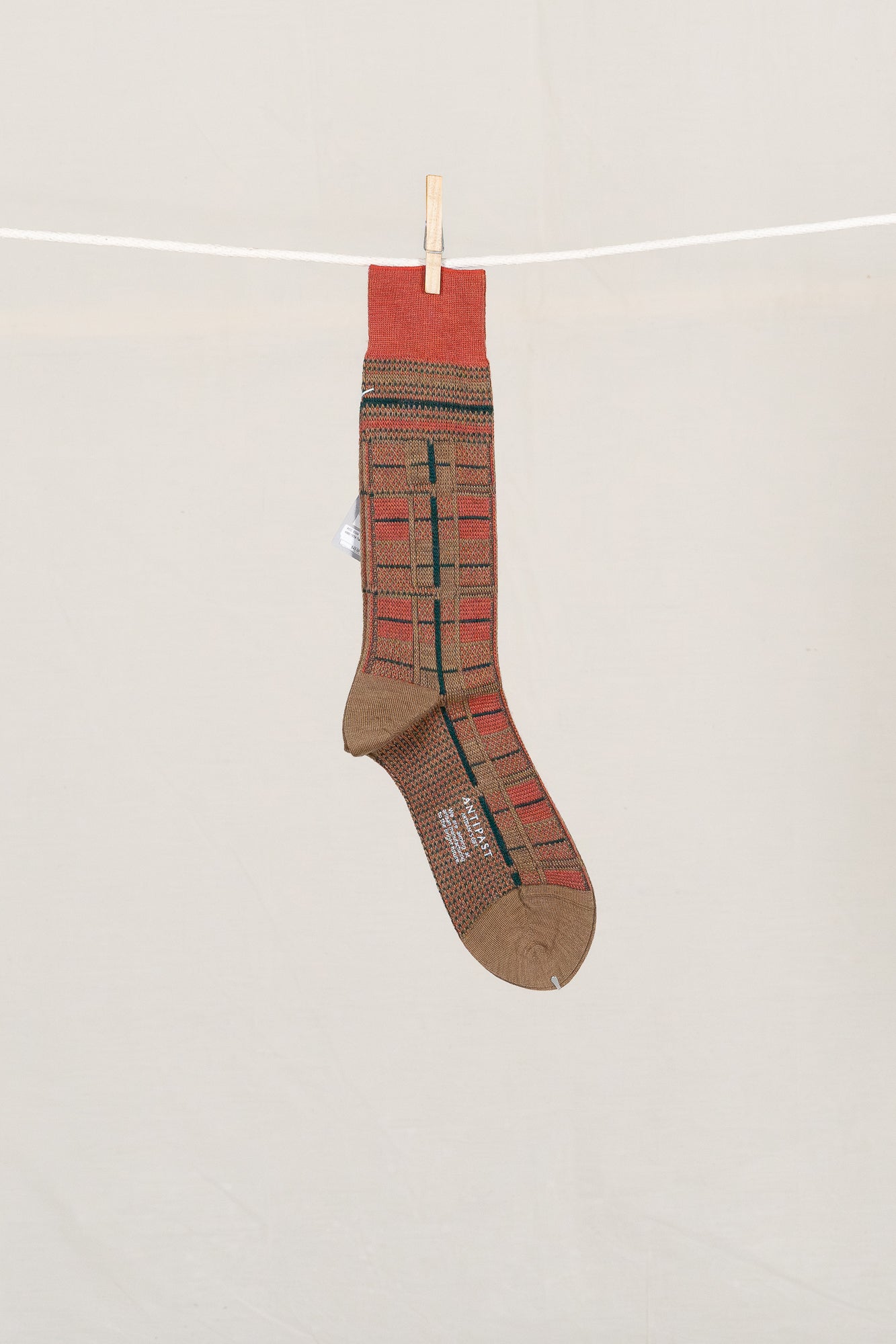 Antipast Tartan Check Sock - Beige