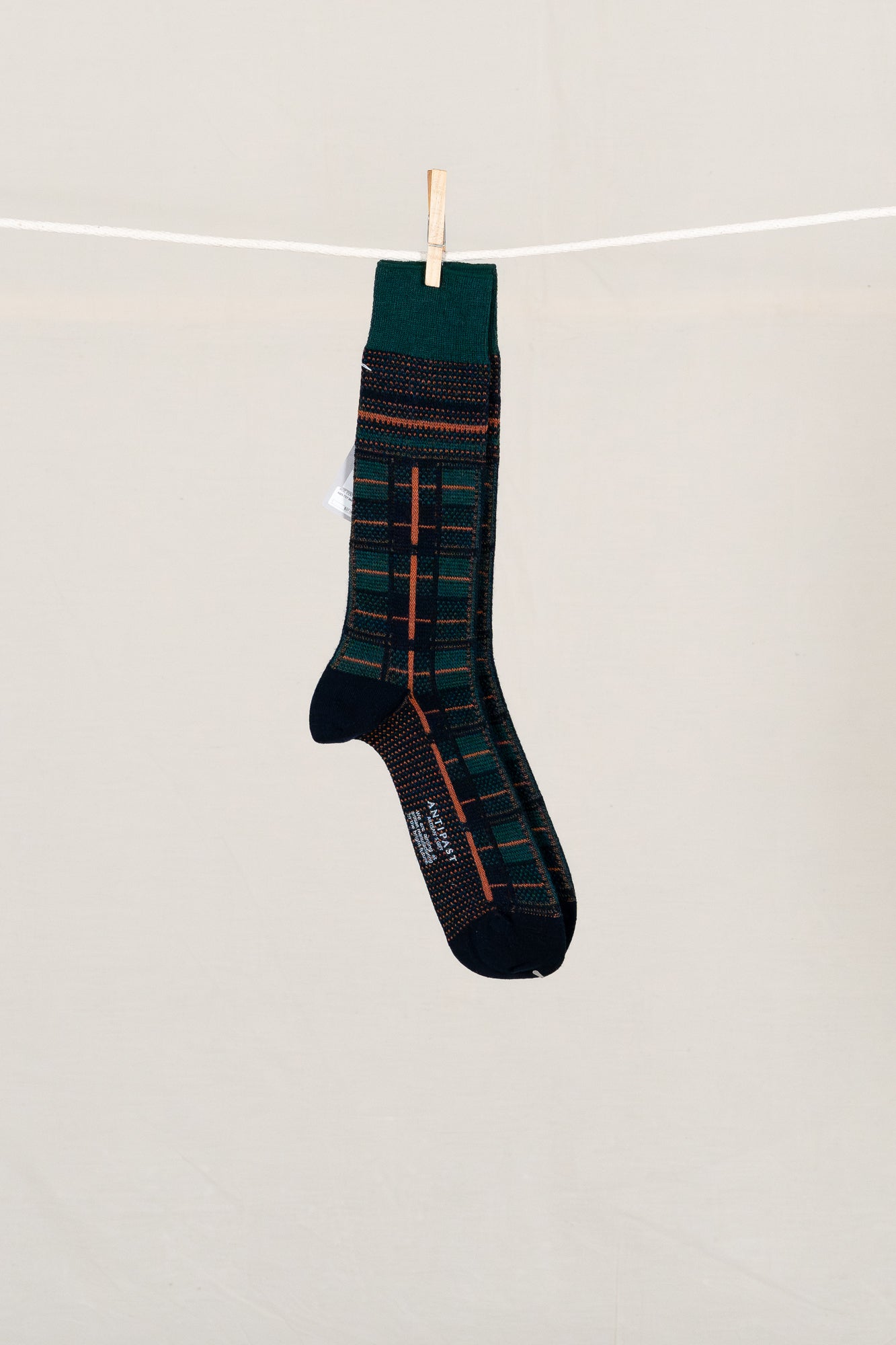 Antipast Tartan Check Men's Socks - Navy