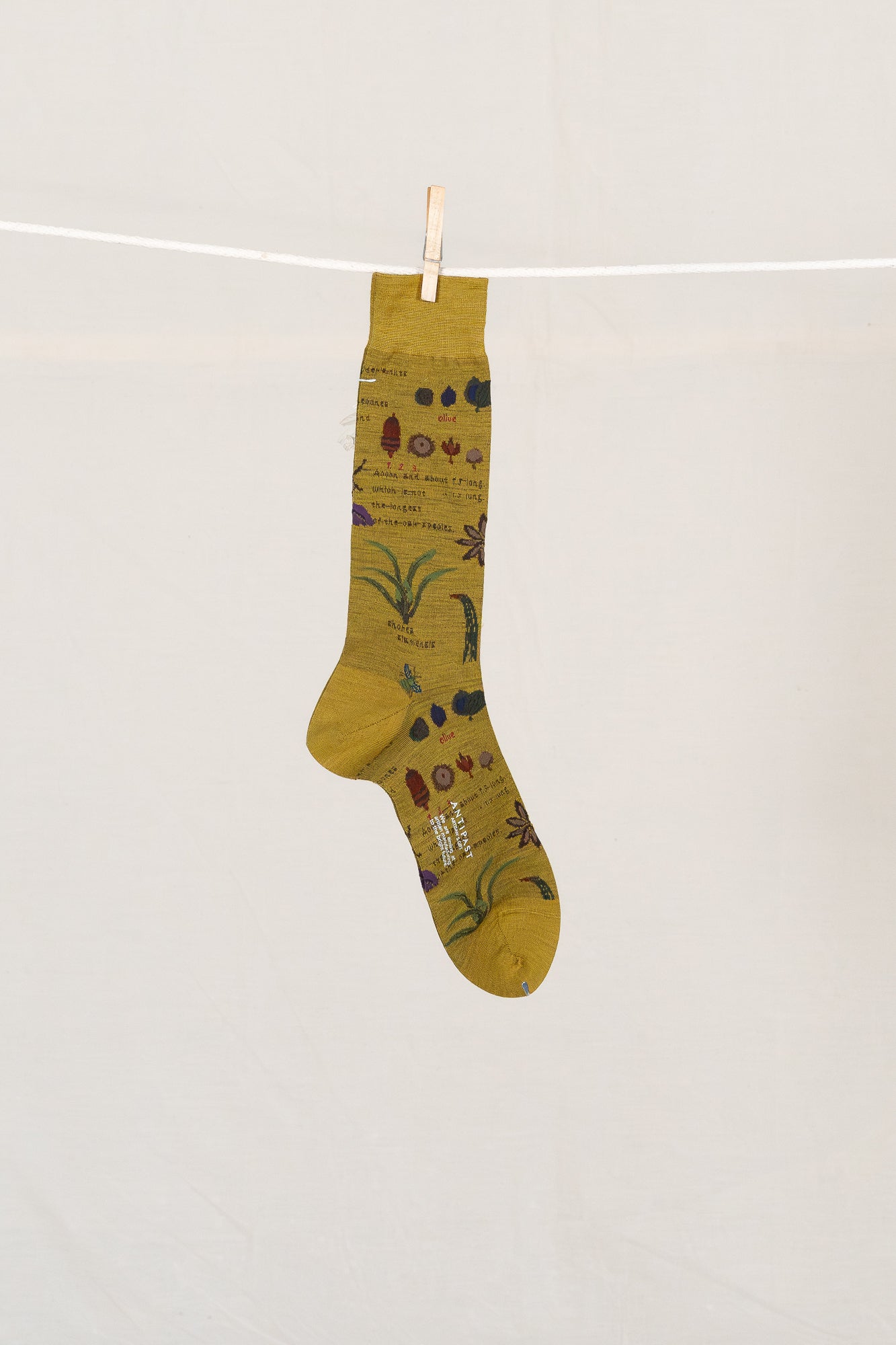 Antipast Botanical XV Men's Socks - Mustard