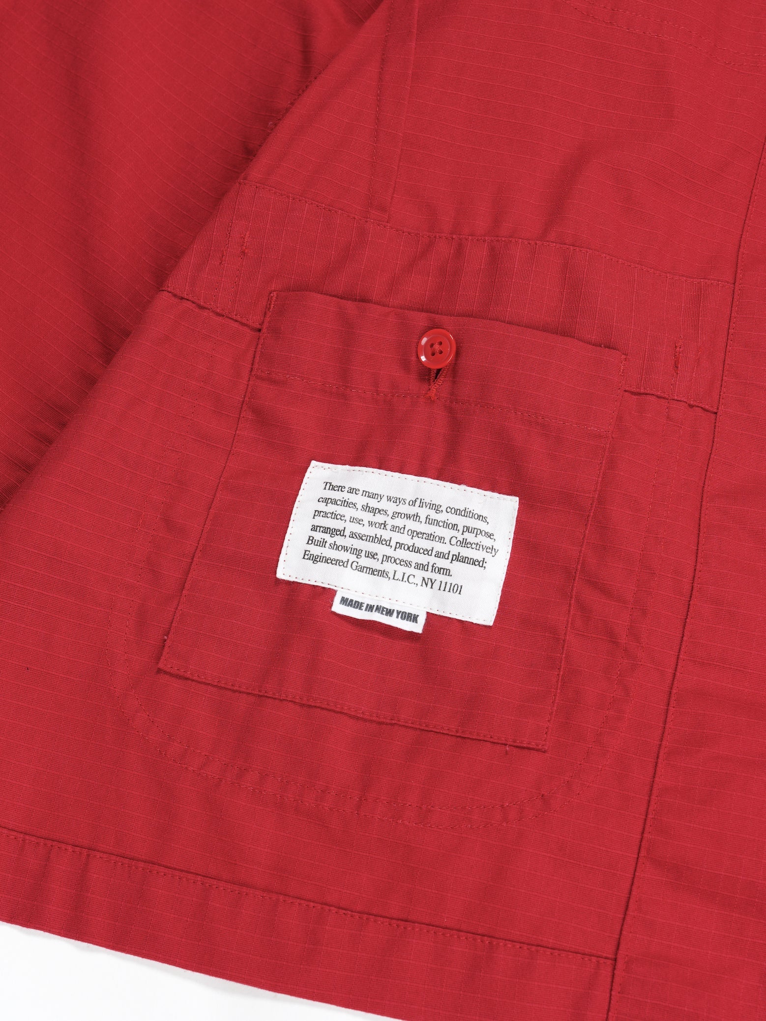 Engineered Garments Red Ripstop Bedford Jacket