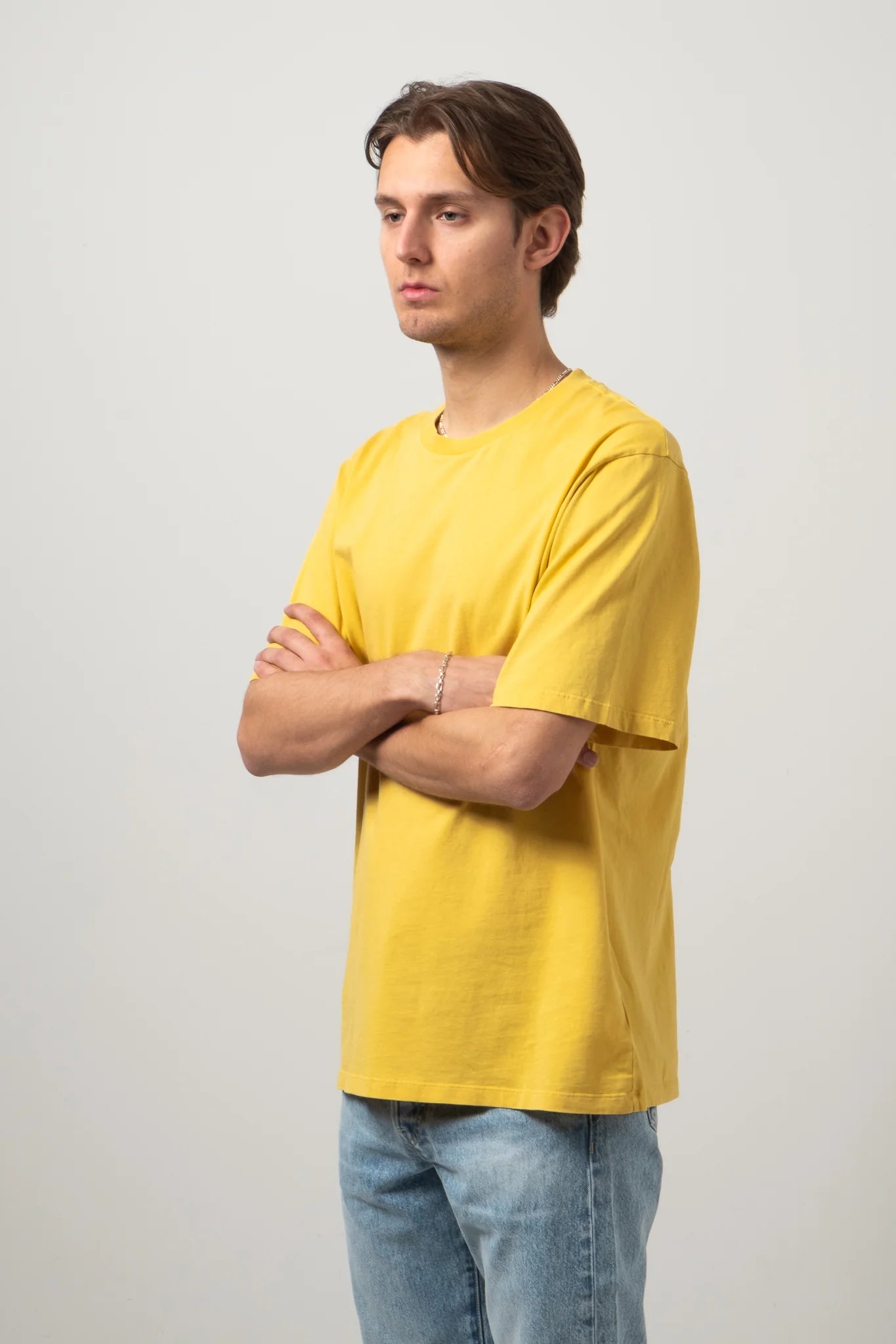 C.O.F. Studio Crewneck T-Shirt in mustard