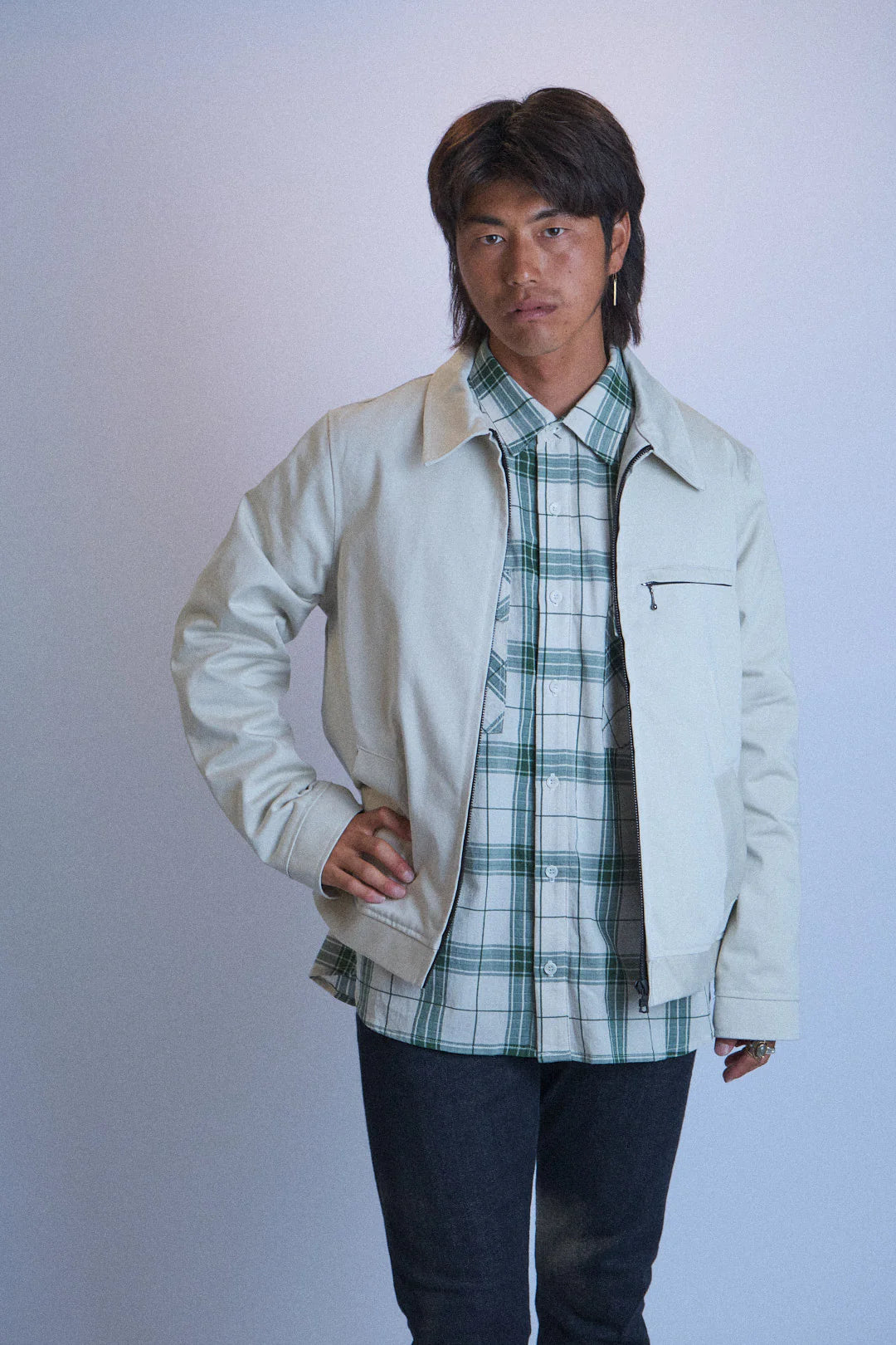 Monadic Station Jacket  men's jacket in stone twill