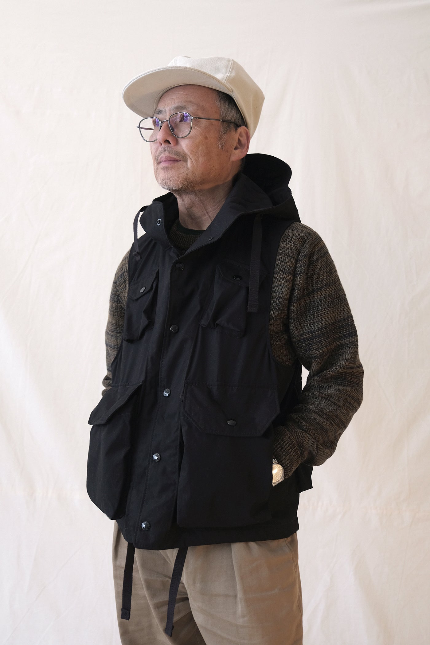 Engineered Garments Field Vest - Black / XXS