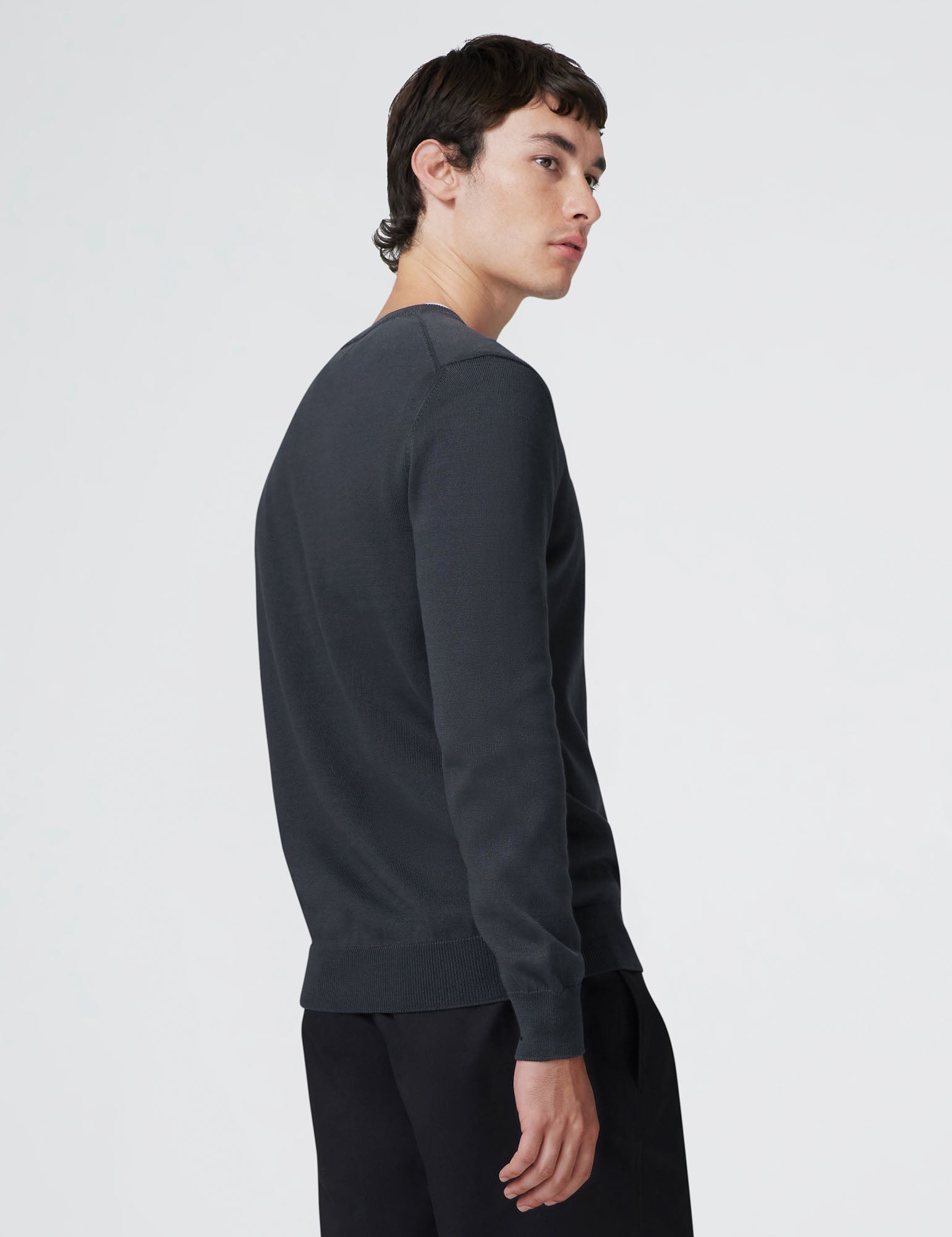 Handvaerk Cotton Sweater for men in granite