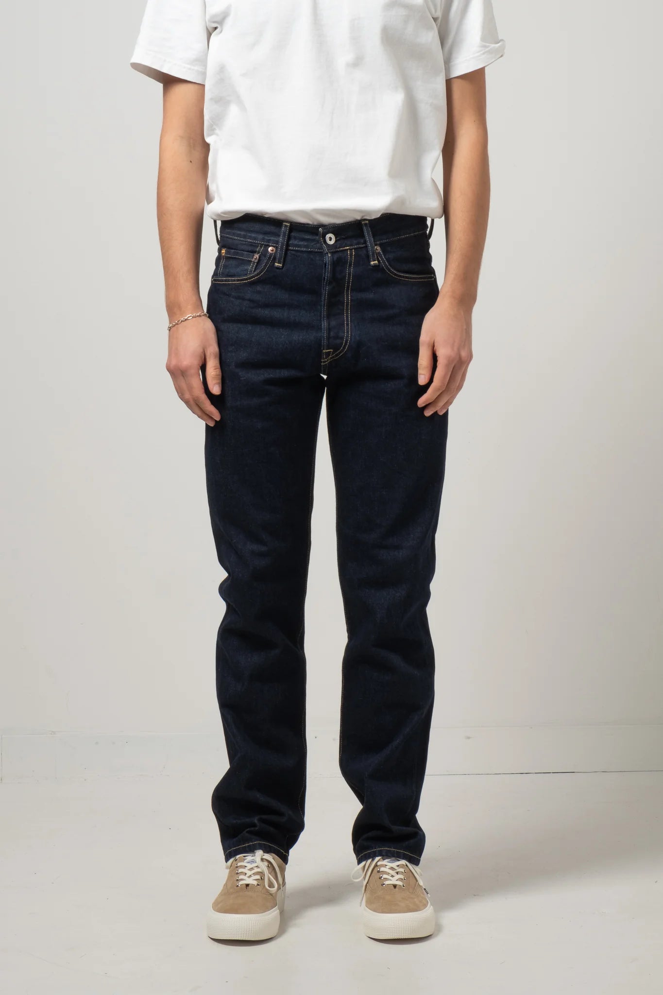 C.O.F. Studio M6 Straight Fit Deep Indigo Rinsed Denim