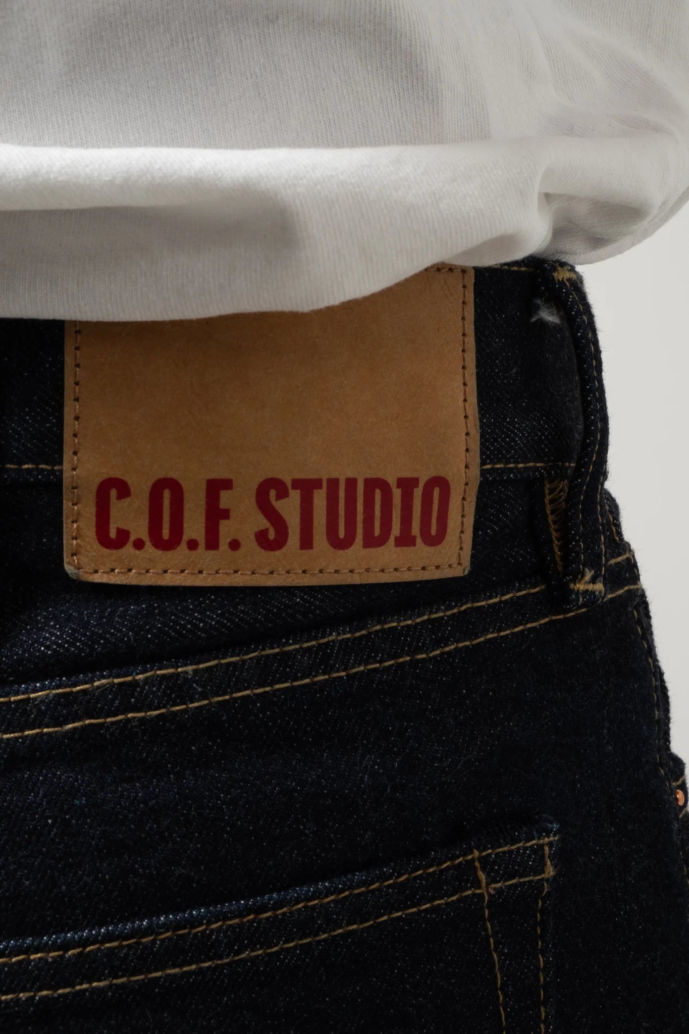 C.O.F. Studio M6 Straight 15oz Slub Selvedge Rinsed Denim