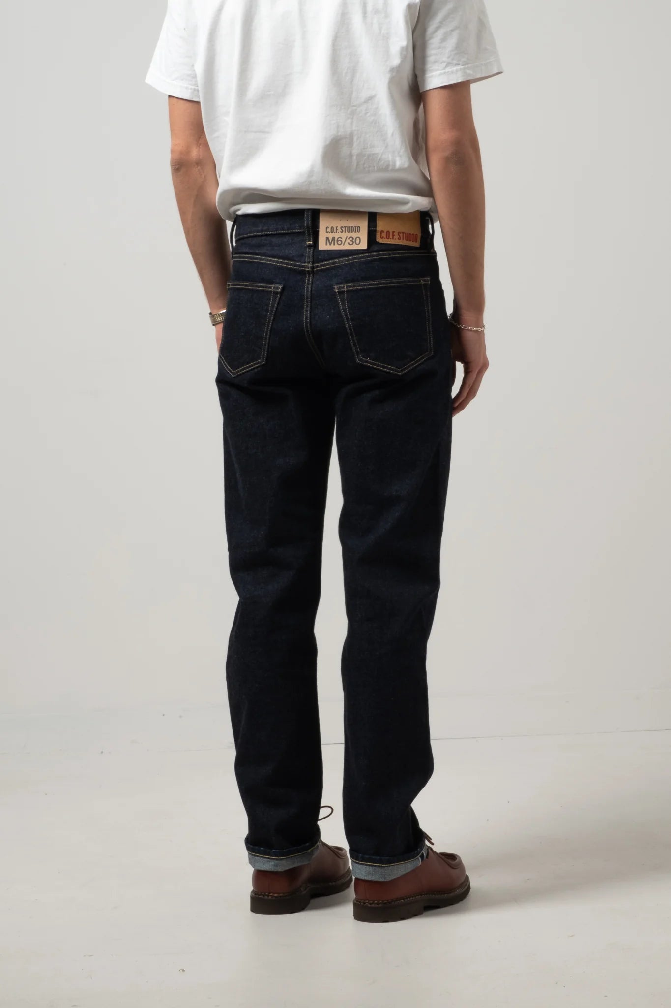 C.O.F. Studio M6 Straight 15oz Slub Selvedge Rinsed Denim