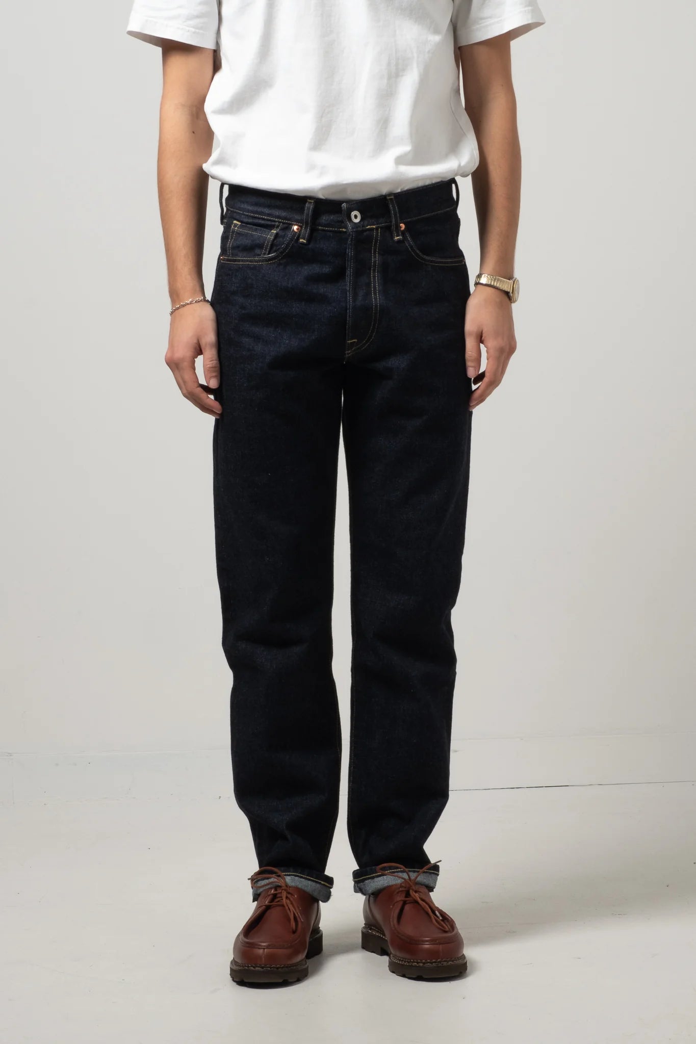 C.O.F. Studio M6 Straight 15oz Slub Selvedge Rinsed Denim