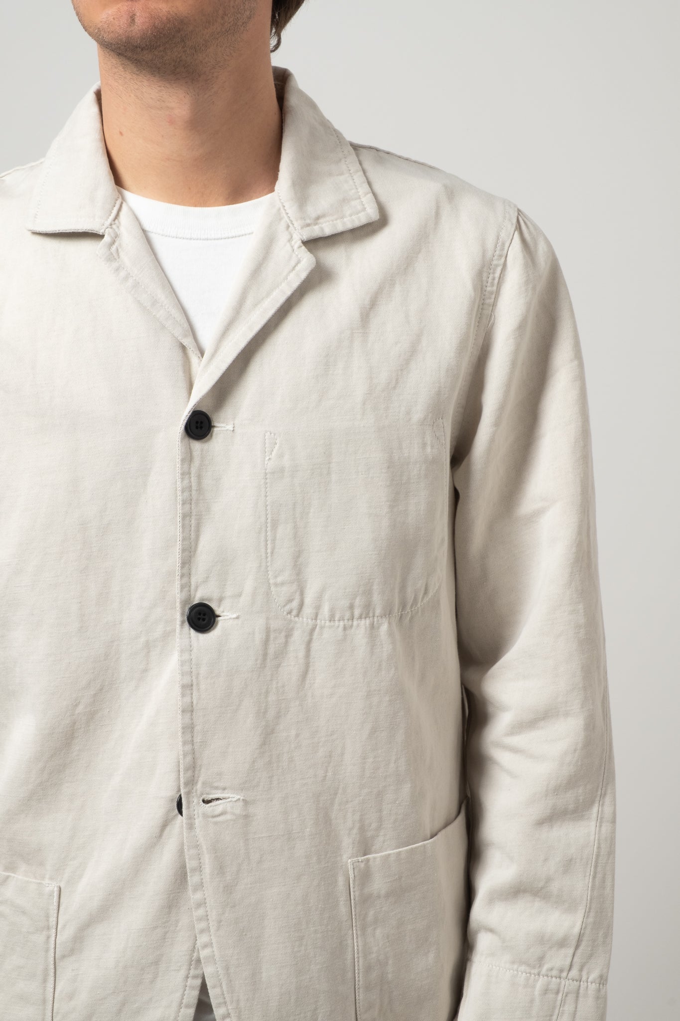 C.O.F. Studio Painter Jacket Light Cotton Linen in ecru