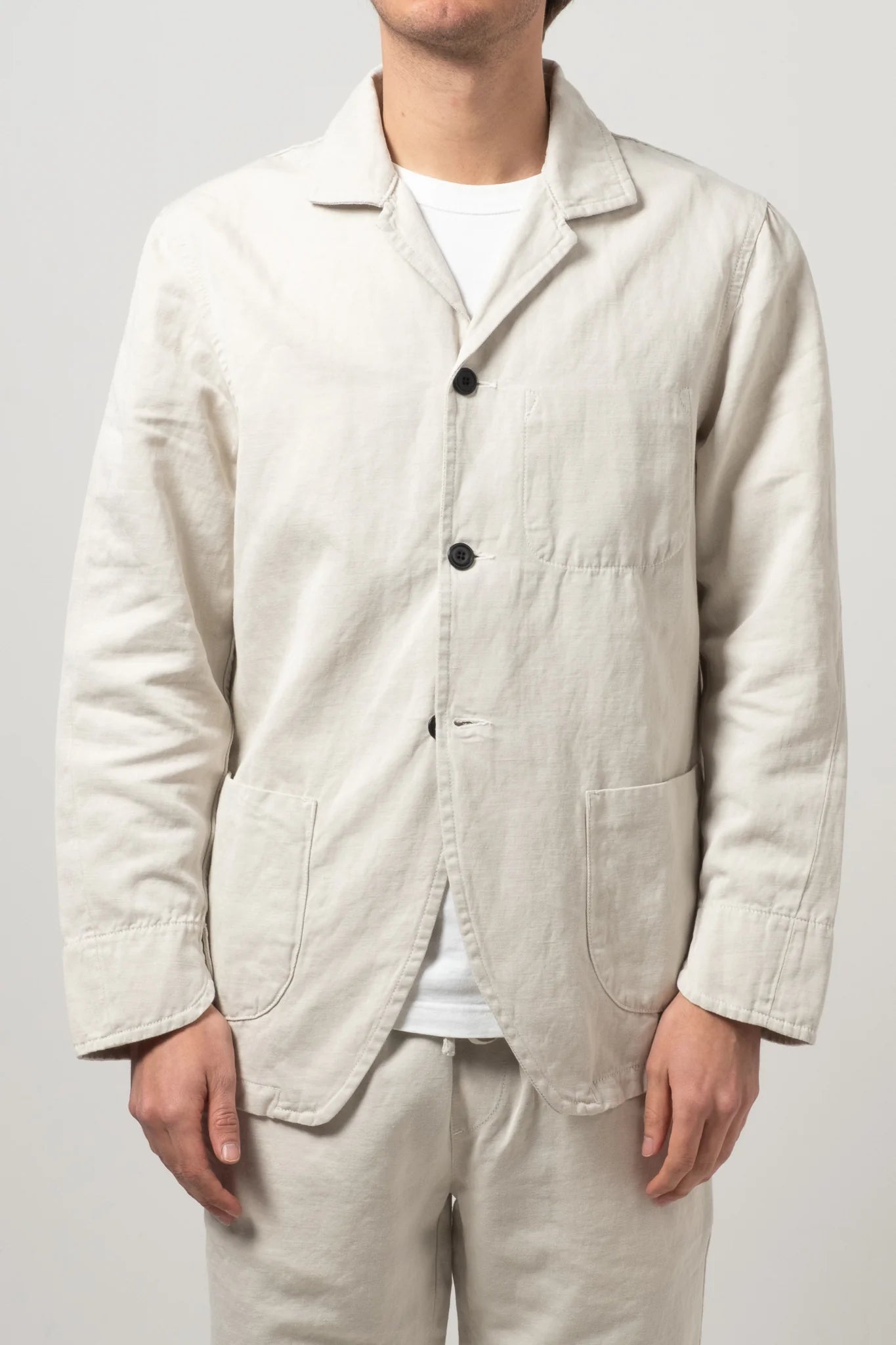 C.O.F. Studio Painter Jacket Light Cotton Linen in ecru