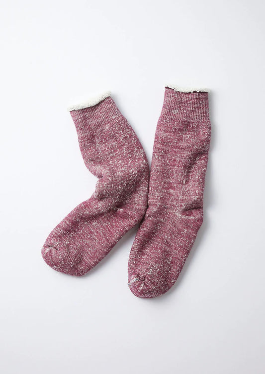 Rototo Double Face Crew Socks in grape