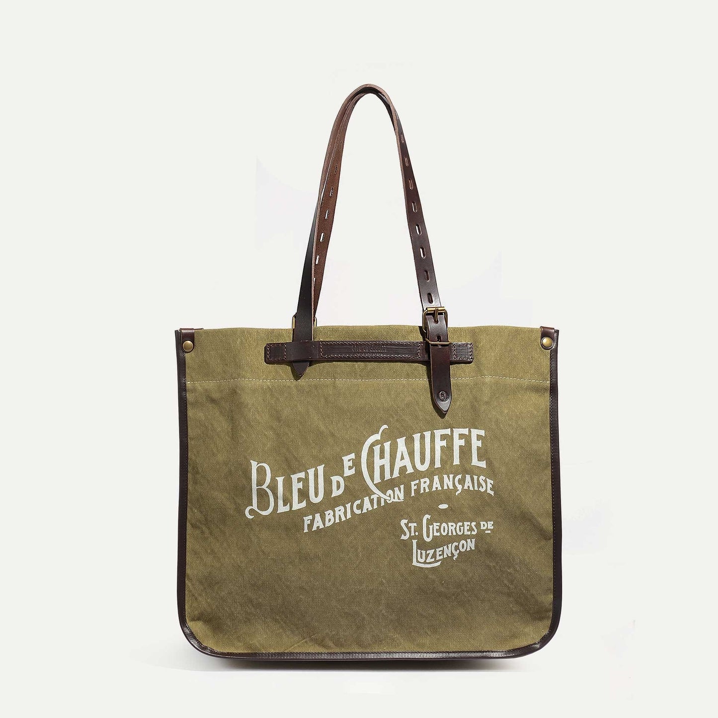 Bleu de Chauffe Bazar Tote Bag in khaki stonewash