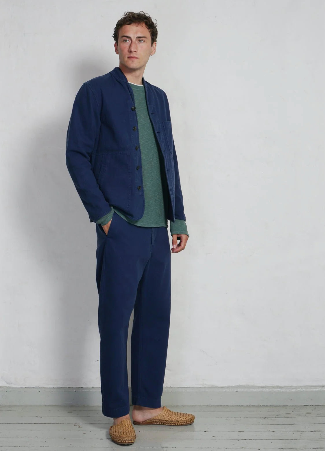 Hansen Garments Erling Canvas Work Jacket in blue