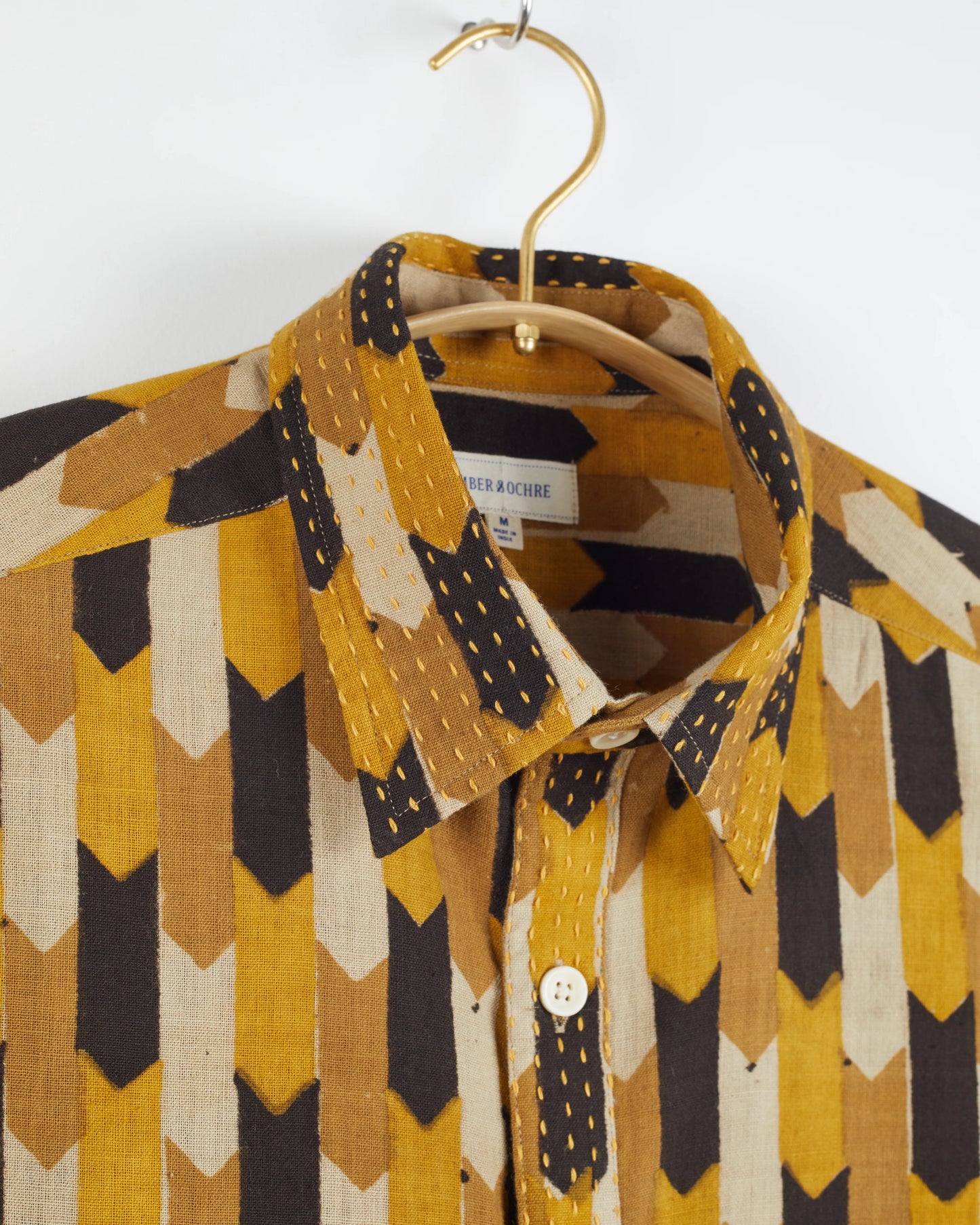 Umber & Ochre S/S Kabir Shirt w/Saddle Stitch