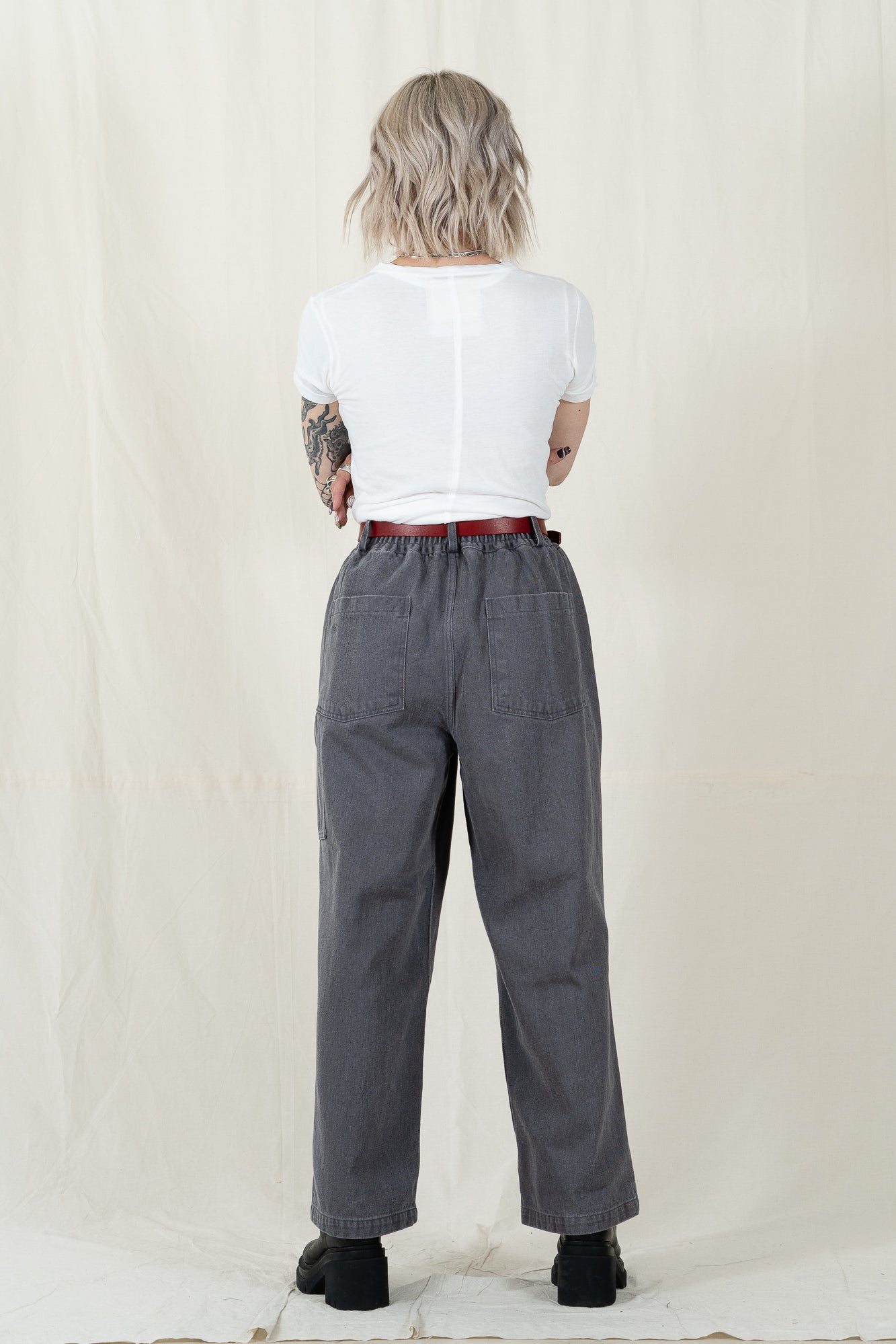 Kappy Two Tuck Kation Gray Pant