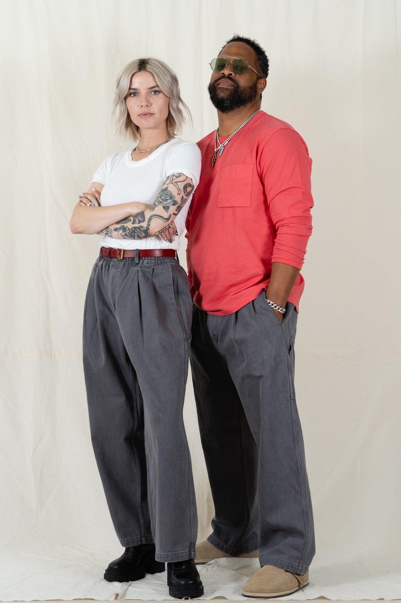 Kappy Two Tuck Kation Gray Pant