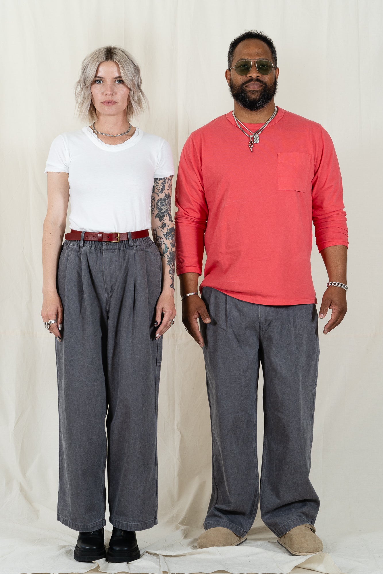 Kappy Two Tuck Kation Gray Pant