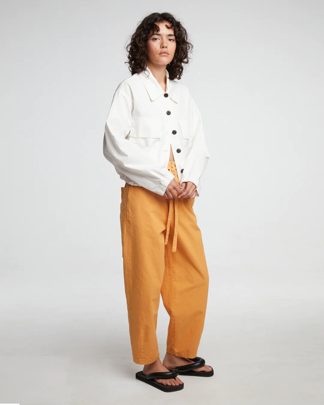 Girls of Dust Pasha Cotton Linen Pant in chamois
